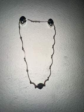 Vintage Harley-Davidson Sterling Silver Bar Link Shield Logo Necklace 16"